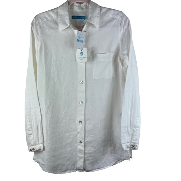 Tori Richard Tops - Tori Richard Honolulu White‎ Linen Shirt